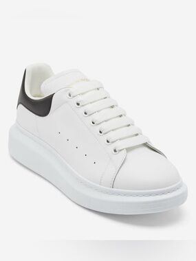 Alexander McQueen Oversized Sneakers White Black Leather Men’s Size EU 45 US 12